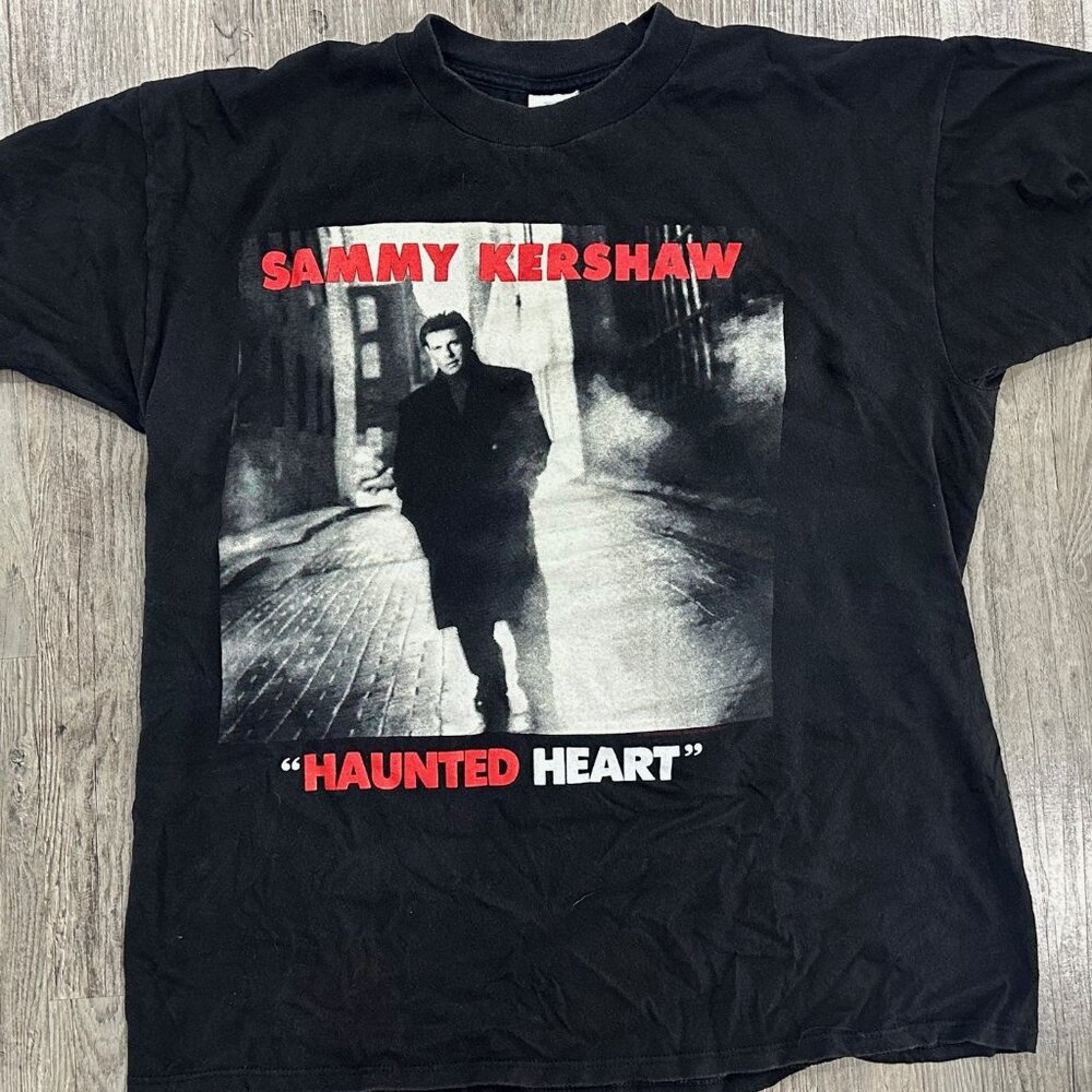 Vintage Sammy Kershaw Haunted Heart 1993 Tour Country Music Shirt Size L Single